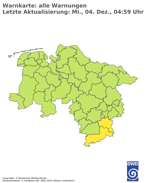 Aktuelle Wetterwarnungen für  Lüchow-Dannenberg
